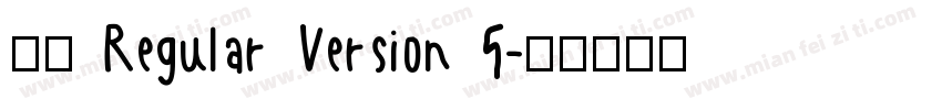 宋体 Regular Version 5字体转换